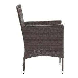 vidaXL Garten-Essstühle 2 Stk. Poly Rattan Braun