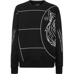 PLEIN SPORT Herren Sweatshirt TIGER, Schwarz, L