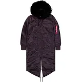 Alpha Industries Long Fishtail Jacke, Plum, S