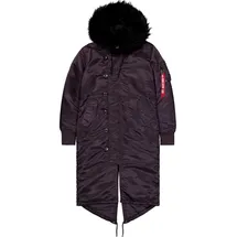 Alpha Industries Long Fishtail Jacke, Plum, S