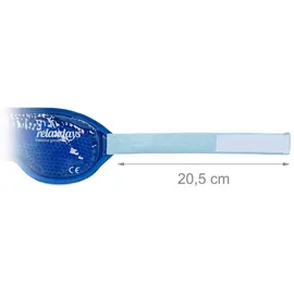 Relaxdays Augenmaske kühlend 2er Set, Gelperlen, Kühlmaske für Augen, Kühlbrille mit Klettverschluss, blau