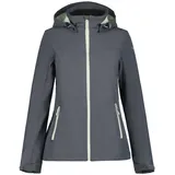 ICEPEAK Damen Funktionsjacke BRENHAM«, mit Kapuze, mit hohem Stehkragen, grau