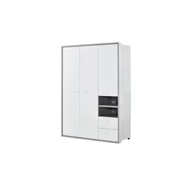 Composad Kleiderschrank Milow 153,5 x 216,4 x 63,7 cm Weiß