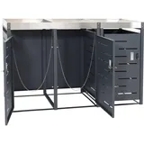 MCW Mülltonnenbox H40b-3 100 x 100 cm grau