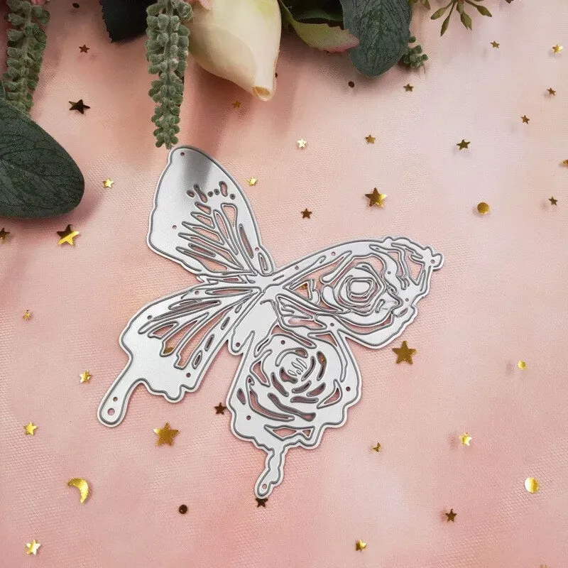 【3 € Rabatt ab 10 €】Creative für Schmetterlinge Metallstanzen Schablonen Scrapbooking-Embosser Werkzeug für Papier, Karten, Albumdekoration, ein Schmetterling