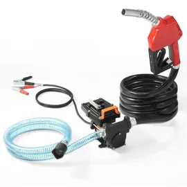 Vevor SKYSHALO Dieselpumpe, 12 V DC, 15 GPM, 1/4 PS, elektrisch und tragbar mit Auto-Stop-Düse, verlängerten Schläuchen für Kraftstoff, Diesel, Kerosin, und Methanol-Gemisch