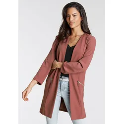 Longblazer, mit Reißverschlüssen, Gr. 40, rosebraun (nachhaltiges Material), , 74213318-40