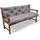 Beautissu Bankauflage 100 x 50 x 10 cm grau 1 St.