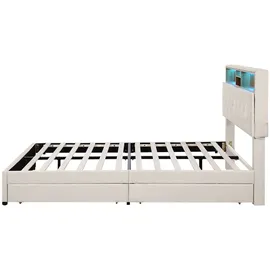 AUTOLOCK Polsterbett 140 x 200 cm Beige