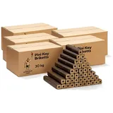 Neandertaler Feuer Holzbriketts PiniKay Hartholzbriketts Kaminbriketts Briketts Briquettes Gluthalter, 150 kg