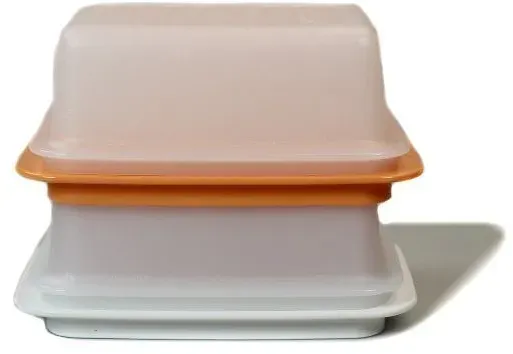 Preisvergleich Produktbild TUPPERWARE Butterdose Butterdose Butterschatz weiß + orange Butterschatz