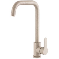 Faizee Möbel STEEL Große Küchenarmatur Wasserhahn stehend Küche Spüle Armatur 360° Drehbar (Beige)