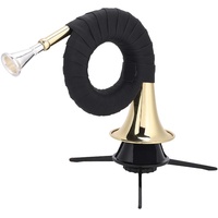 Demeras Fürst Pless Horn,Taschenjagdhorn Jagdhorn Leichtes tragbares Messinghorn Musikinstrumentenset Bb Jagdhorn für Musikliebhaber und Lernende, Blasinstrument