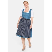 Sheego Dirndl Große Größen in Denim-Optik mit Schürze 2-tlg. blau 54