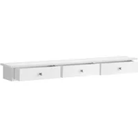 Songmics Wandregal 15 x 80 x 10 cm Weiß