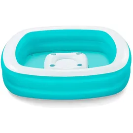 BESTWAY Family Pool Sippin Summer 218 x 218 x 48 cm blau inkl. Ablassventil