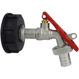 PUTEUS IBC-Adapter 1/2 Zoll Auslaufventil schwarz