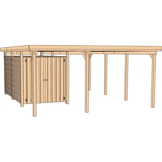 Weka Carport 607 Gr. 2 inkl. XL Geräteraum 4,78 x 5,79 m kdi