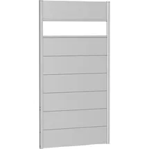 Biohort Sichtschutzelement 96 x 182 cm Silberfarben Metall 7 St.