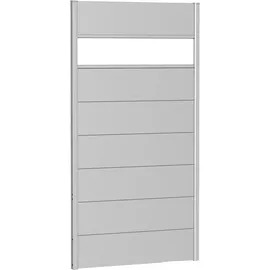 Biohort Sichtschutzelement 96 x 182 cm Silberfarben Metall 7 St.