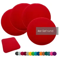 Heimtexland ® 4er Pack Sitzkissen Filz Stuhlkissen Bodenkissen Polster