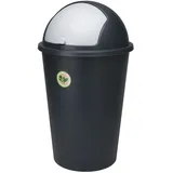 Mojawo Schwingdeckeleimer 50 l Grau