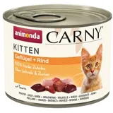 animonda Carny Nassfutter Katze Kitten Geflügel und Rind 24x200 g
