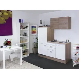 Flex-Well Küchenzeile Samoa 160 cm weiß