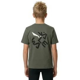 Salewa Graphic Kurzarm-t-shirt - Faded Green - 9-10 Jahre