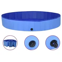vidaXL Hundepool Faltbar Blau 200x30 cm