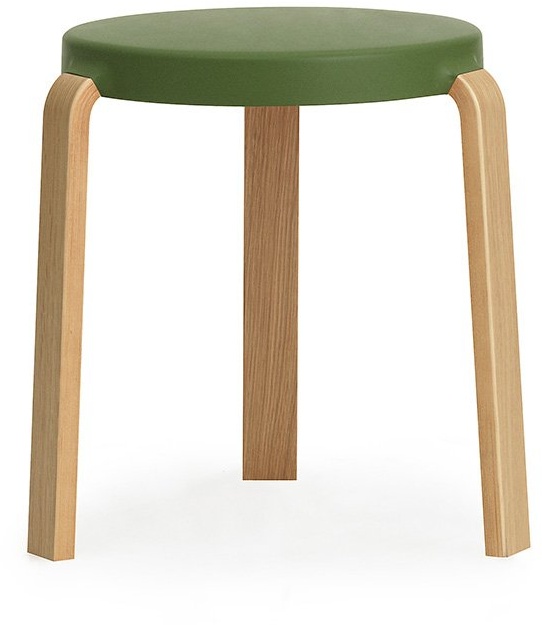 Normann Copenhagen Tap Hocker olivgrün | Eiche