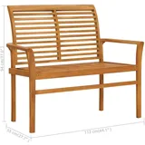 vidaXL Gartenbank 112 x 54 x 94 cm Schwarz