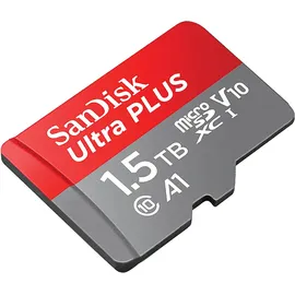 SanDisk Ultra PLUS microSDHC UHS-I mit Adapter, Micro-SDXC Speicherkarte, 1,5 TB, 160 MB/s