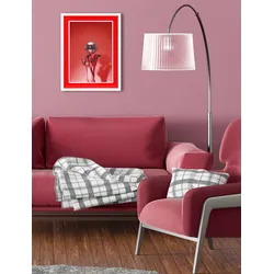 queence Bild mit Rahmen »Discokugel, glitzer, High Heels«, Fashion-Schuh-Schuhe, (1 St.), Poster mit buntem Acrylglas Passepartout queence Farbe Rahmen: weiß + Farbe Bild(er): rot