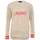 Zwillingsherz Hoodie "Positive Mind", Damen, Gr. L/XL, beige, Sweatware, Obermaterial: 50% Baumwolle, 50% Polyester, unifarben, bequem hüftlang, V-Ausschnitt, Sweatshirts Hoodie, neonfarbenen Bündchen, V-Ausschnitt, Seitenschlitze, Langarm