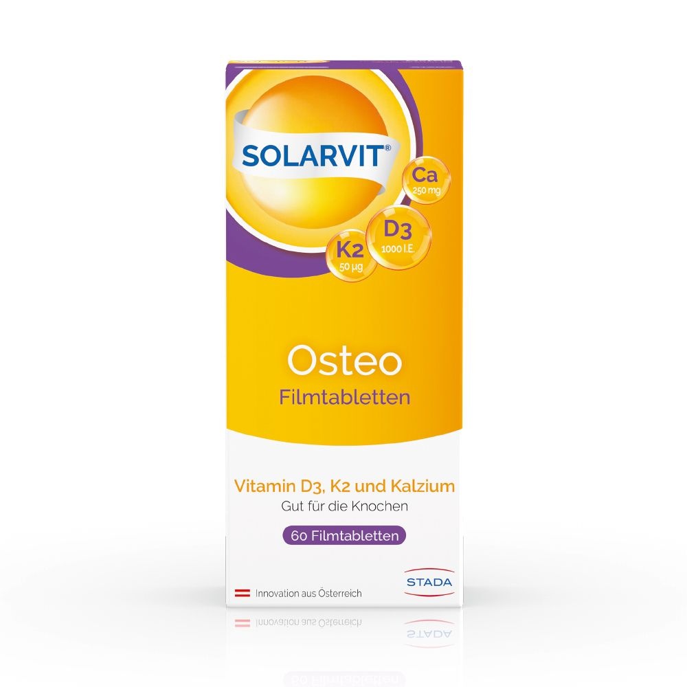 Solarvit® Osteo Filmtabletten mit Vitamin D3, K2 und Kalzium für gesunde Knochen 60 St 60 St Filmtabletten