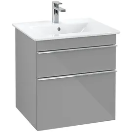 Villeroy & Boch Waschtischunterschrank 2 Auszüge 55,3 x 59 x 50,2 cm Glossy Grey