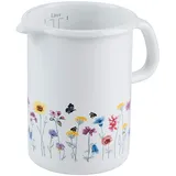RIESS 0338-070 Küchenmaß, Durchmesser 10 cm, Inhalt 1 Liter, Country, SONDERDEKOR FLORA, Induktion