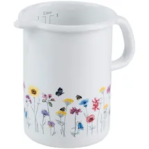 RIESS 0338-070 Küchenmaß, Durchmesser 10 cm, Inhalt 1 Liter, Country, SONDERDEKOR FLORA, Induktion