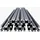 Vevor 10er Set Aluprofil 1500 mm T-Nut 2020 Aluminium-Strangpressprofil, eloxierte Linearschiene nach europäischem Standard, Nutenprofil für 3D-Drucker, CNC-Maschine DIY, Lasergravur, Schwarz