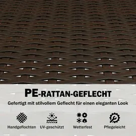 Outsunny Rattan Bistroset 3-tlg. Creme