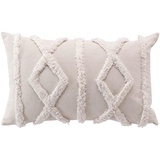 Douceur d'intérieur Safira Kissen, mit abziehbarem Bezug (30 x 50 cm) Natur, getuftetes Polycotton