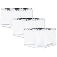Emporio Armani Herren Shorts Vorteilspack - Trunks, Pants, Unterwäsche, Stretch Cotton weiß XL