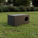QLS Wetterfestes Katzenhaus aus Styropor 60x40 cm isoliertes Schutzhäuschen Schwarz 11113 – Shwarz