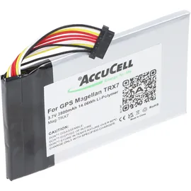 AccuCell AKKU 3.7V 3.800mAh 14.06Wh Li-Polymer N496 für GPS Magellan TRX7, 93 x 58,6 x 4,9mm