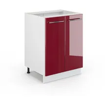 Vicco Unterschrank Fame-Line 60 x 51,5 x 81,5 cm Bordeaux Hochglanz