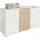Priess Kombikommode 123 x 71 x 38 cm Weiß / Beige