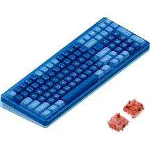 nuphy Halo96 V2 Kabellose Hot-Swap-fähige Gaming-Tastatur,99 Tasten RGB-Hintergrundbeleuchtung, mechanische Tastatur, unterstützt QMK/VIA,Bluetooth/USB-C/2,4 GHz-Blue, Raspberry (46gf)