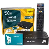 Tivusat Receiver HD mit Karte aktiviert Decoder Tivu SAT TV Italy DigiQuest Q30