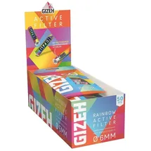 Gizeh RAINBOW Aktivkohlefilter 6 mm Masterpack 50er – je 10 Filter pro Pack